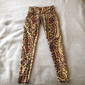 leopard leggings! with back of leg triangle detail